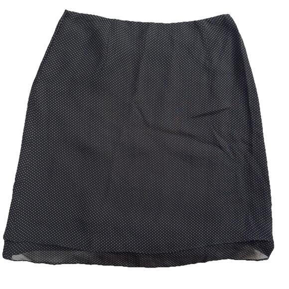 Vintage Ralph Lauren Polka Dot Wrap Mini Skirt Size 4 Black 90s Y2K Preppy - Picture 3 of 6
